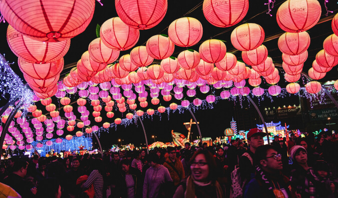 taiwan lantern tourist spot