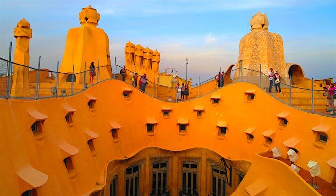 A Gaudi building in Barcelona, Spain