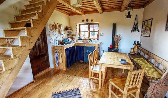 kitchen area of a hostel