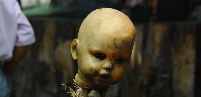 A head from the island of dolls