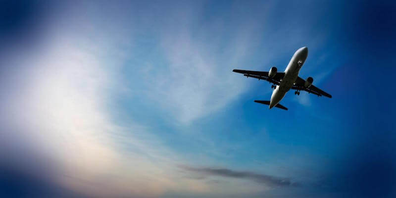Airplane in the sky