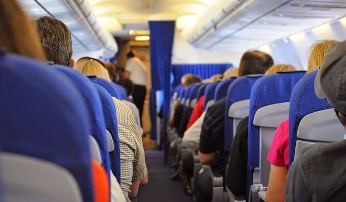 People sitting on an airplane