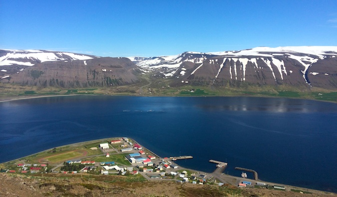 Overlooking a glacial lake in Iceland's Westfjords