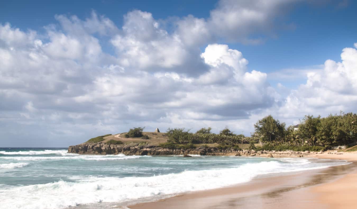 A quiet beach in Tofo, Mozambique