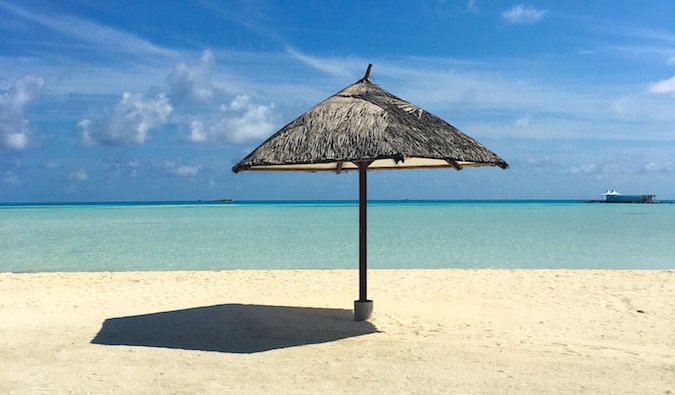 Beautiful beach and ocean in the Maldives