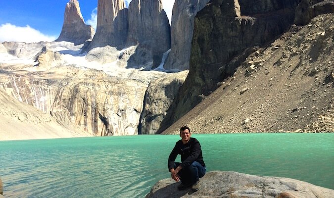 Nomadic Matt in Torres Del Paine Chile