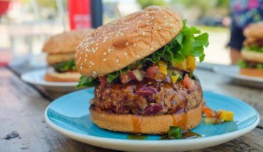 A delicious vegan burger