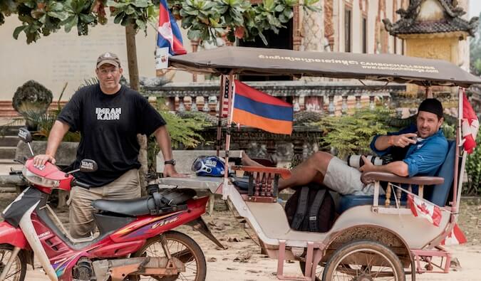 Global Gaz with a moterbike