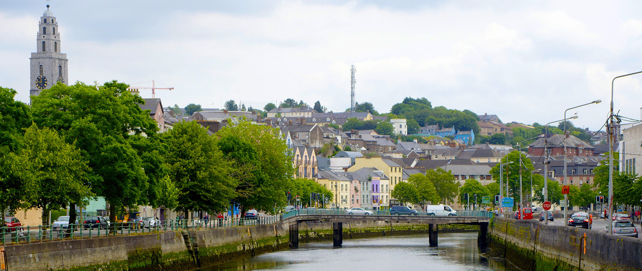 The city of Cork looking across the city river