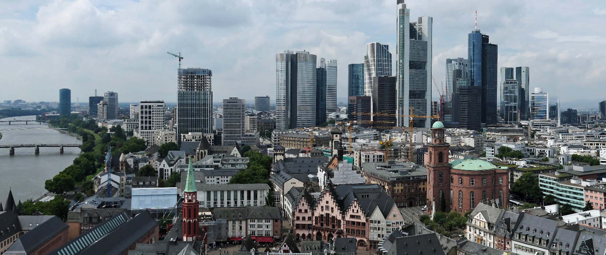 City view of Frankfurt taken from above