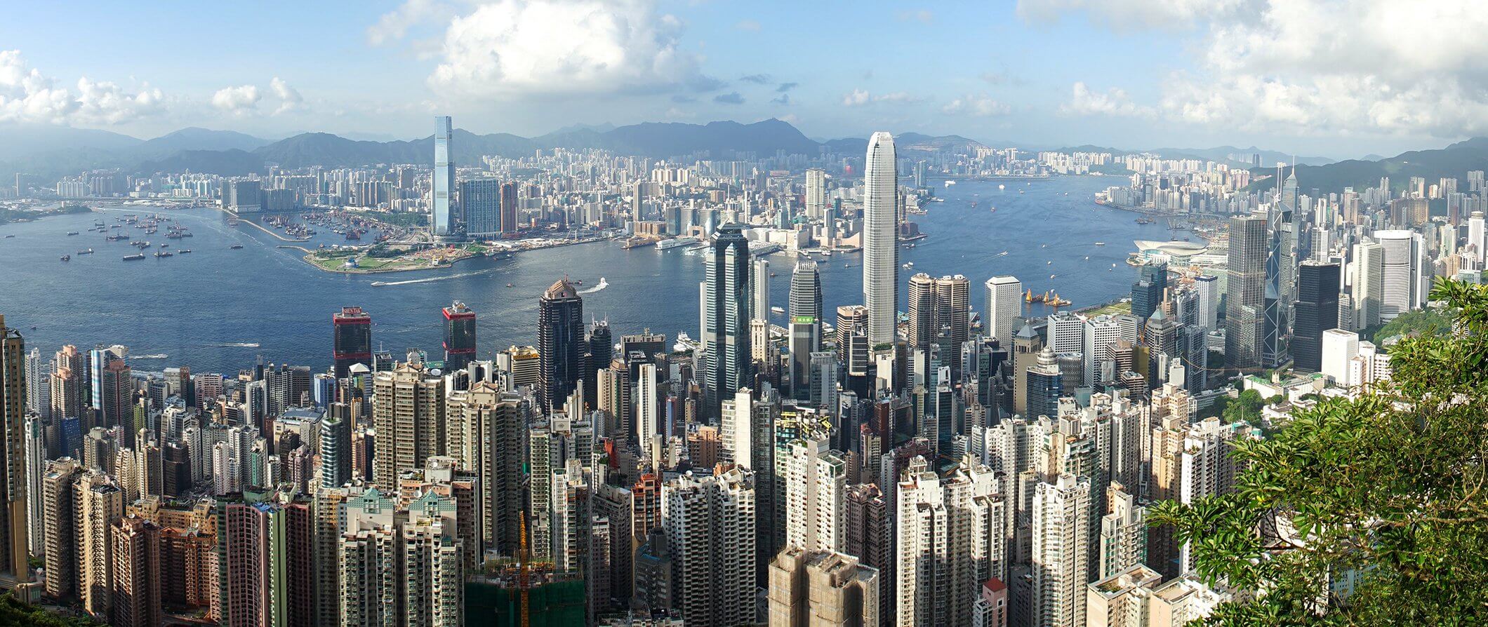 View of Hong kong taken from above