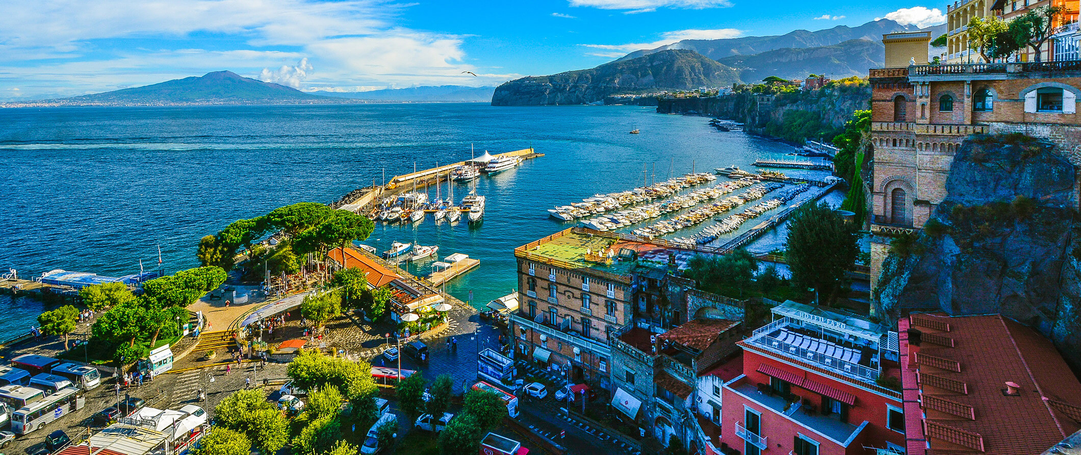 looking down over the coast of Sorento