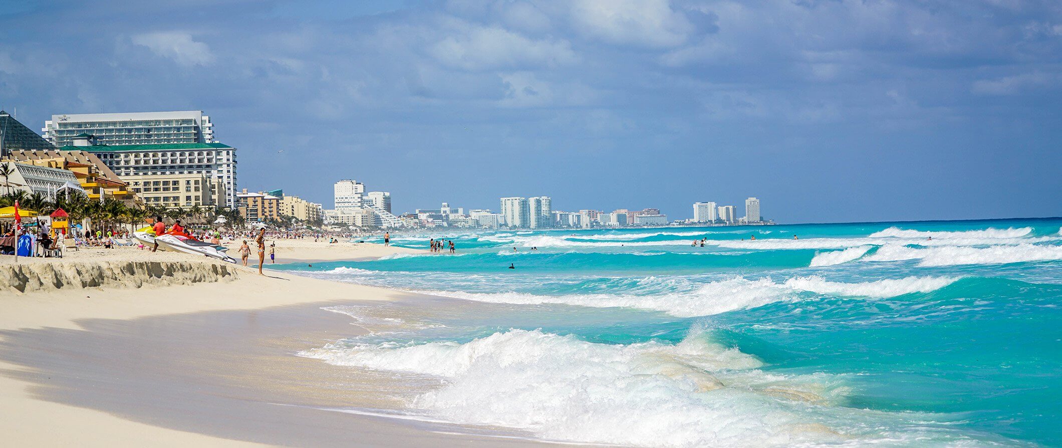 a beach in Cancun Mexico