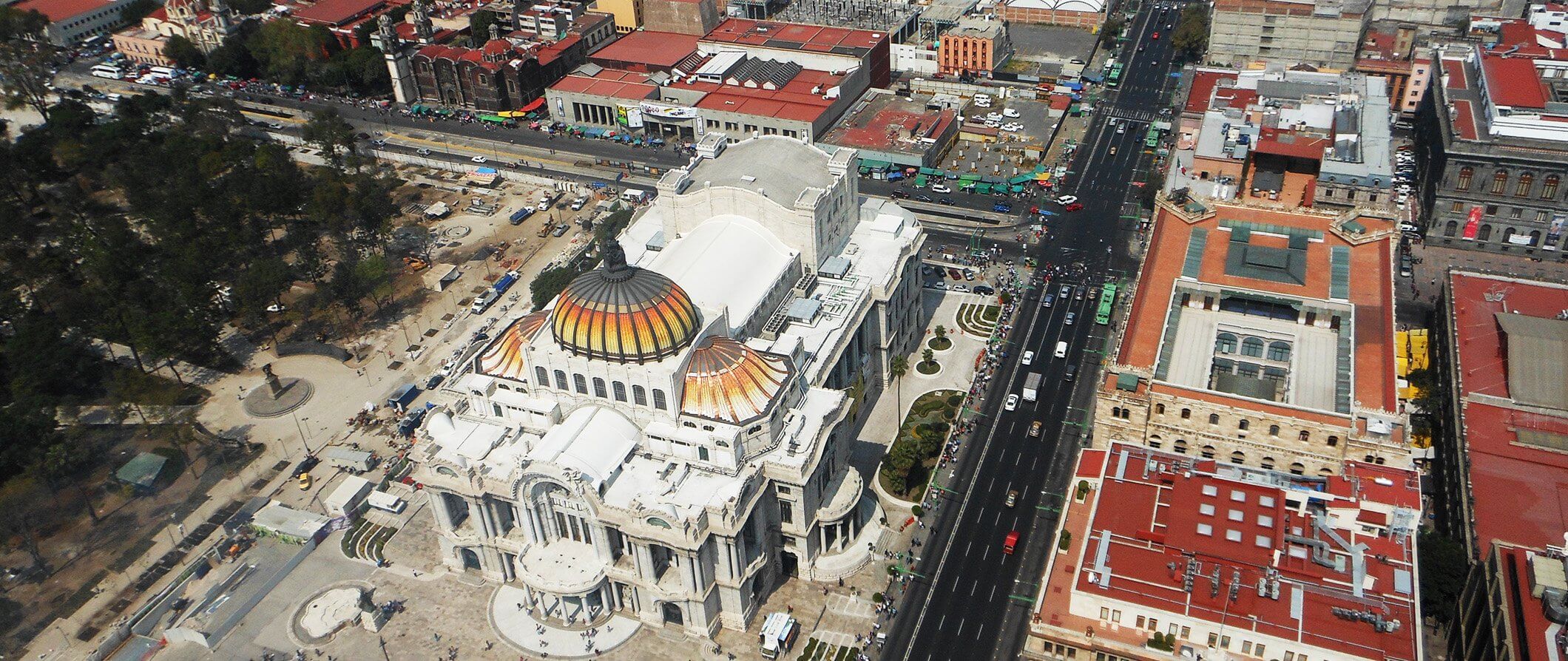 areal view of a building in Mexico City