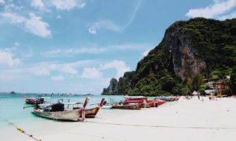 Crowded Ko Phi Phi in Thailand