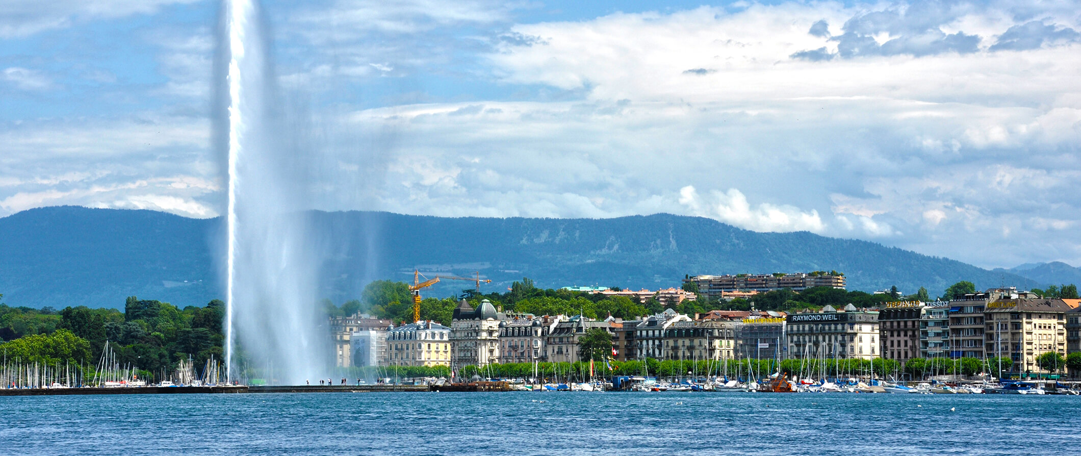 View of Geneva taken from the water.