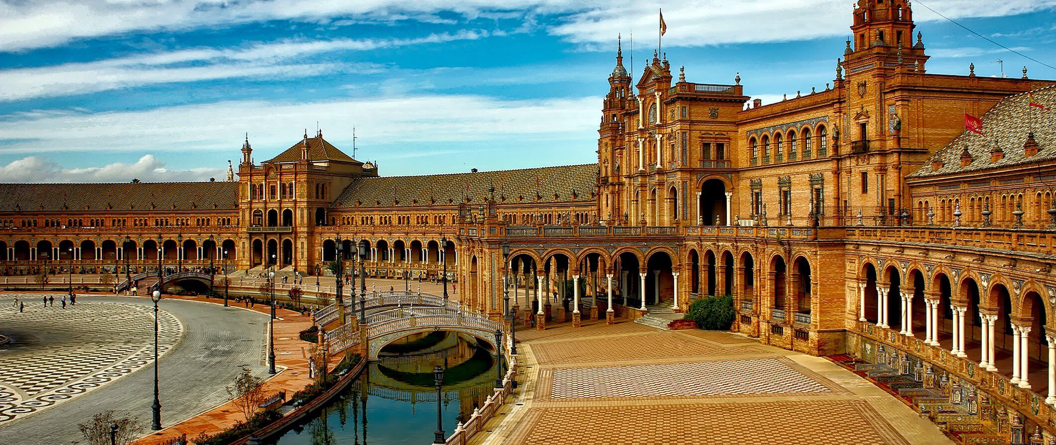 The Plaza de España in Seville Spain