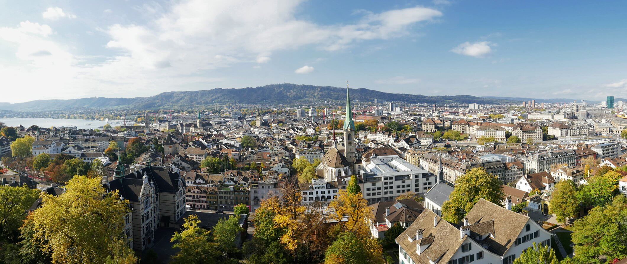 City view of Zurich taken from above