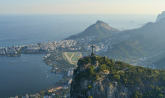 The stunning view overlooking the city of Rio in Brazil