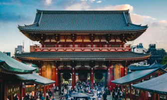 The historic and famous Asakusa Temple in Tokyo, Japan