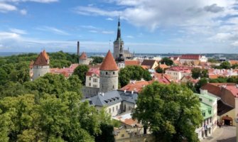 The city of Tallin, Estonia on a bright summer day