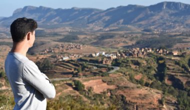 Nomadic Matt posing for a photo while looking out into the horizon in Madagascar