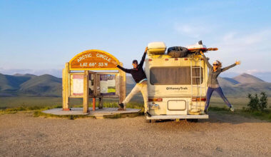 Mike and Anne from HoneyTrek with their RV