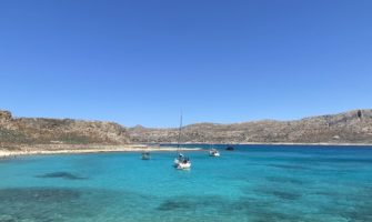 The clear, beautiful waters around Crete, Greece