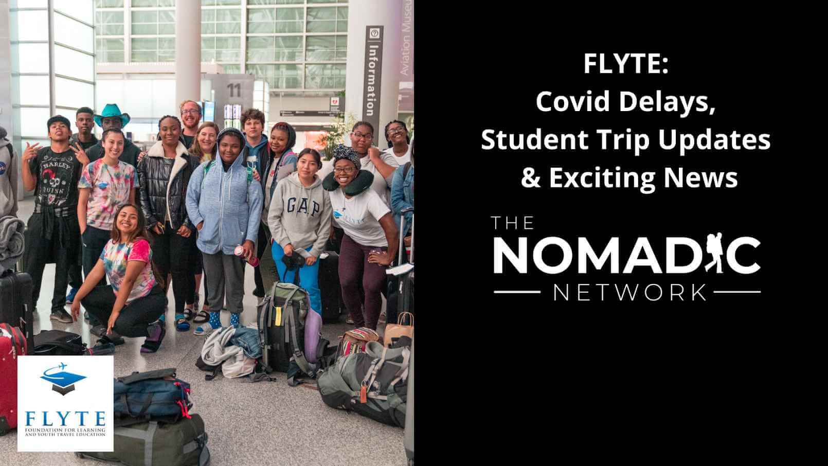 Group of high school students on a class trip funded by Nomadic Matt non-profit FLYTE