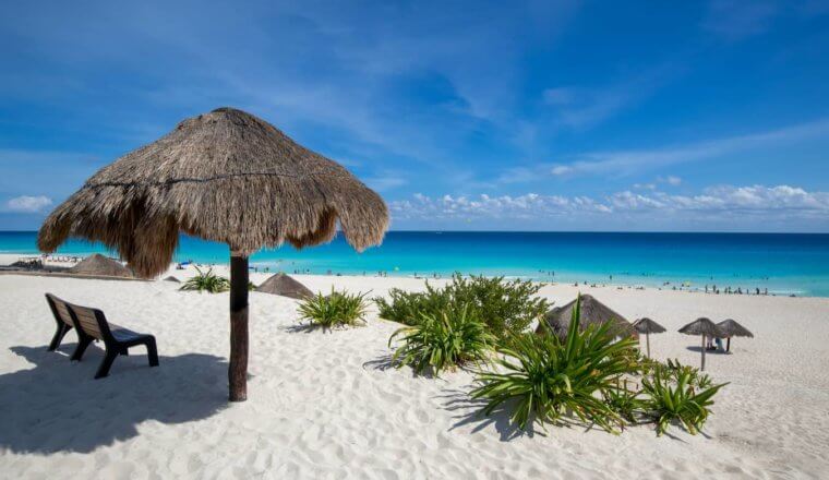 The stunning beaches of Cancun in Mexico
